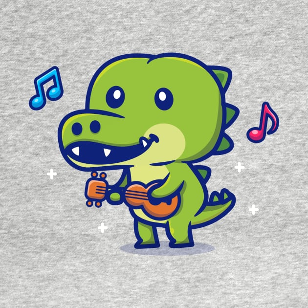 Cute Crocodile Playing Guitar by Catalyst Labs